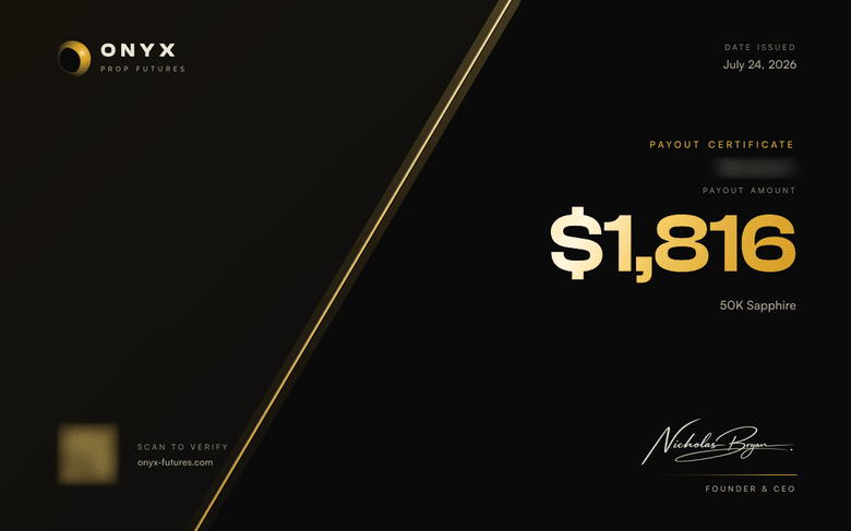 ONYX payout certificate